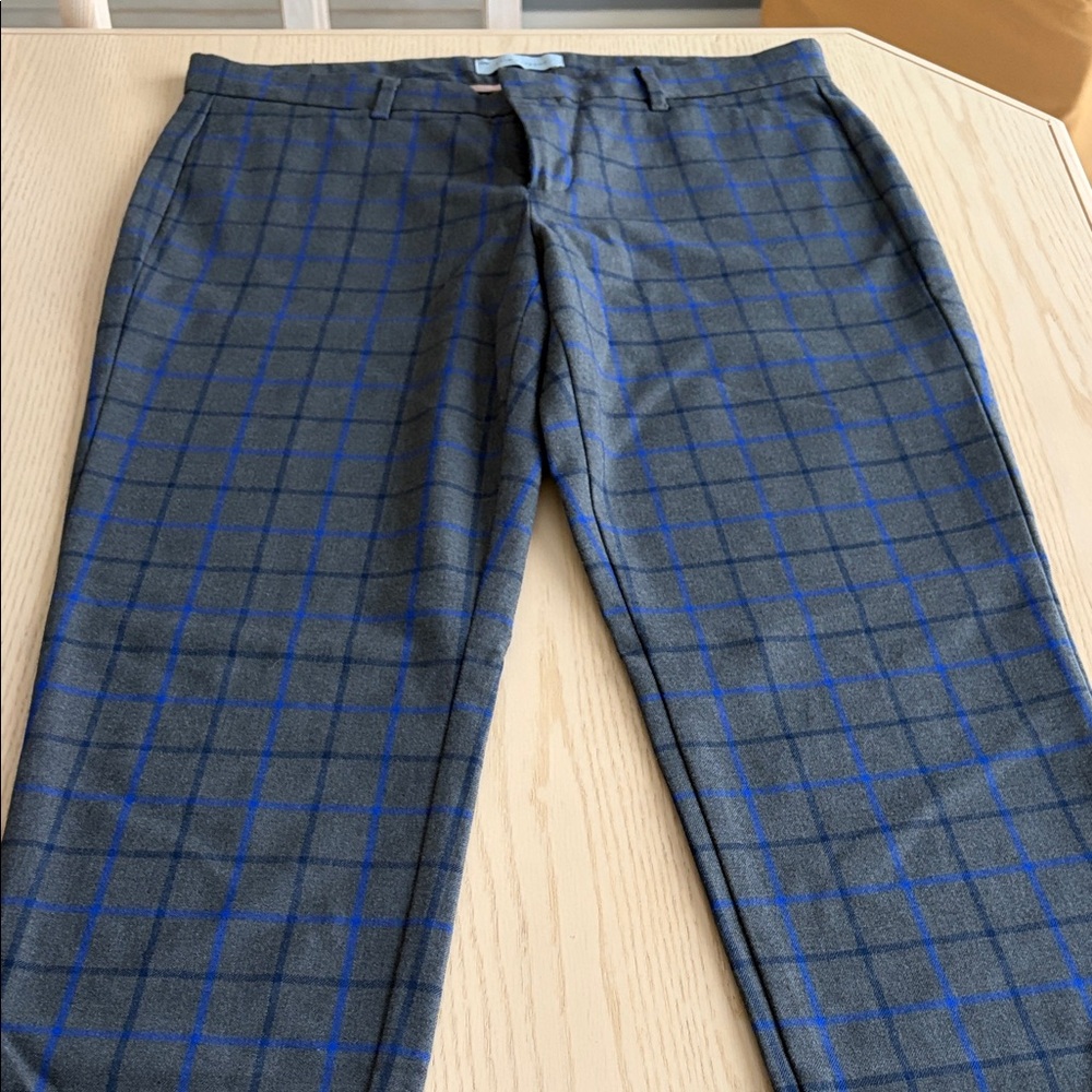 Women's Blue Checkered Pants